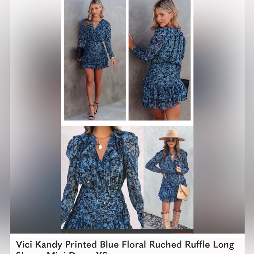 Blue Floral Dress VICI Candy perfect